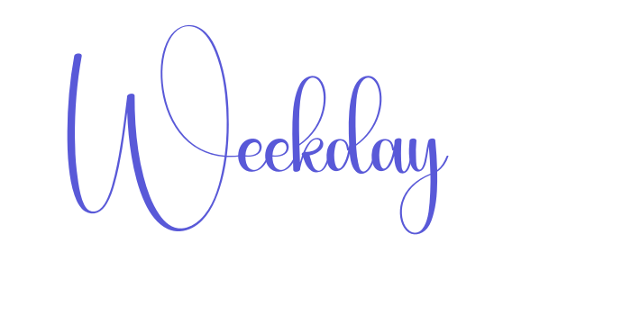 Weekday Font Download