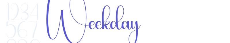 Weekday-related font