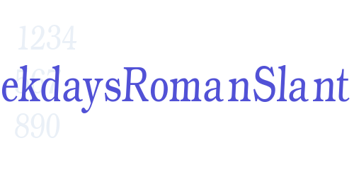 WeekdaysRomanSlant-font-download