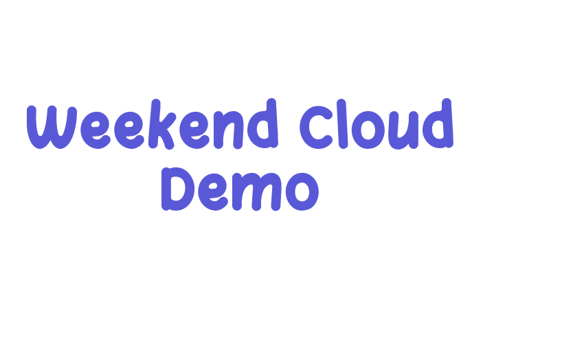 Weekend Cloud Demo Font Download