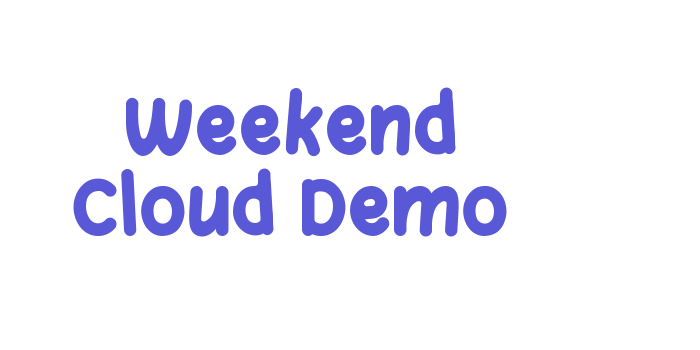 Weekend Cloud Demo Font Download