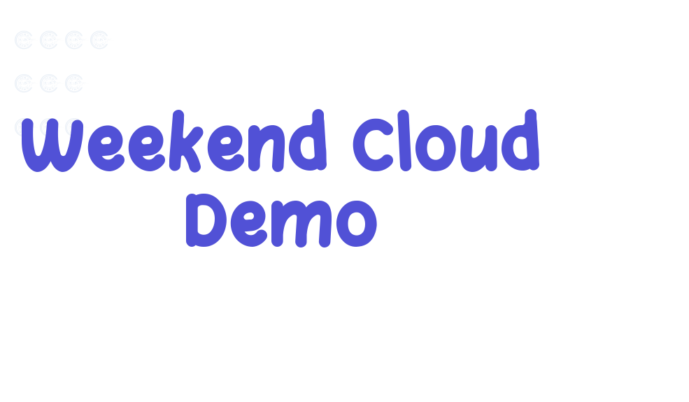 Weekend Cloud Demo-font-download