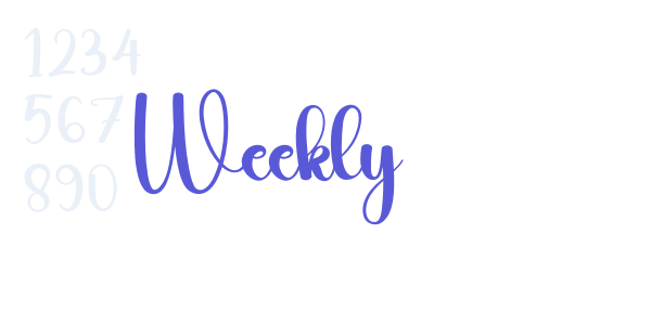 Weekly font free