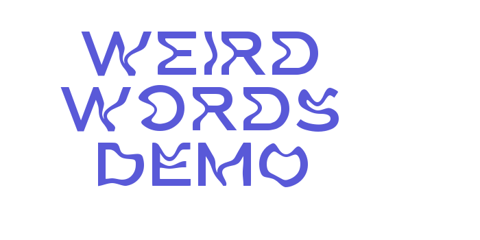 Weird Words DEMO Font Download