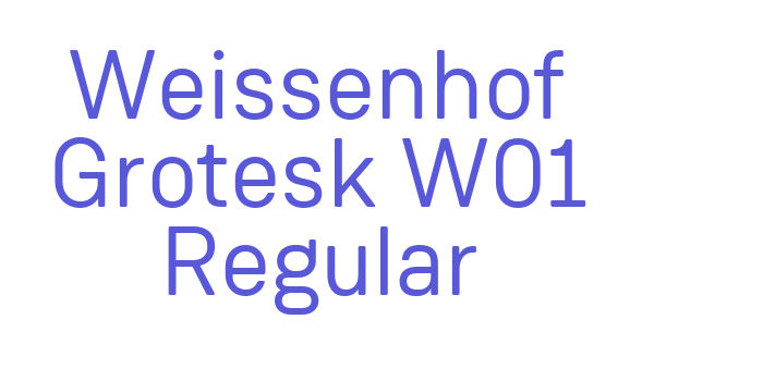 Weissenhof Grotesk W01 Regular Font Download