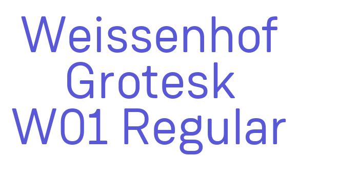 Weissenhof Grotesk W01 Regular Font