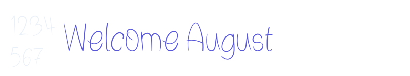 Welcome August-related font