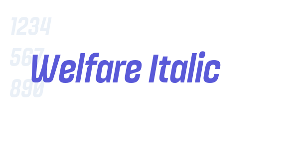 Welfare Italic font free