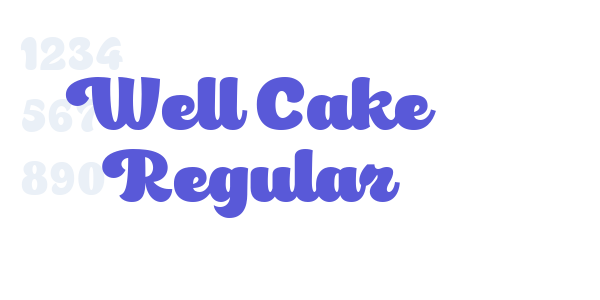 Well Cake Regular font free