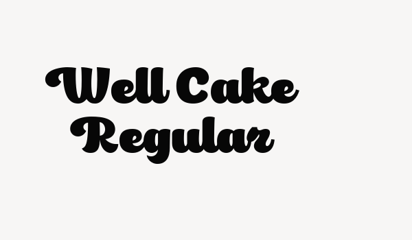 Well Cake Regular Font