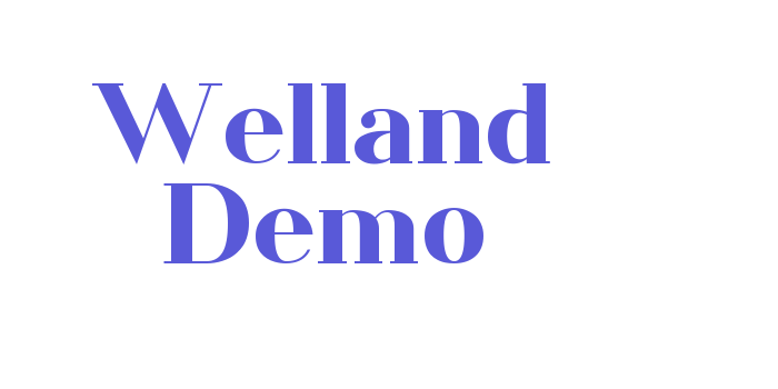 Welland Demo Font