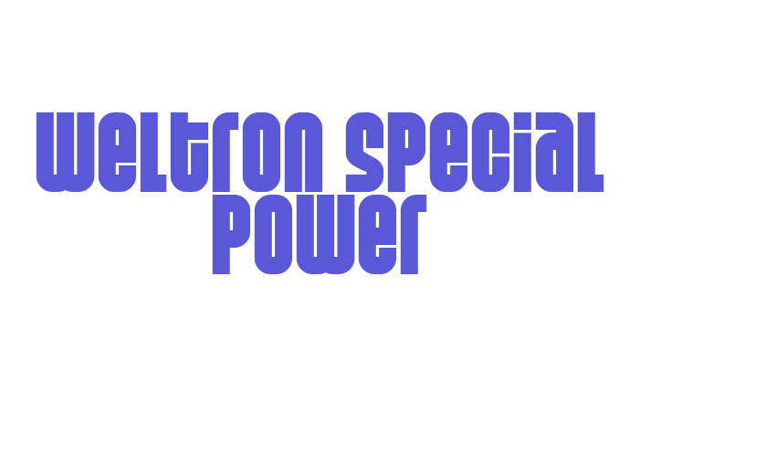 Weltron Special Power Font