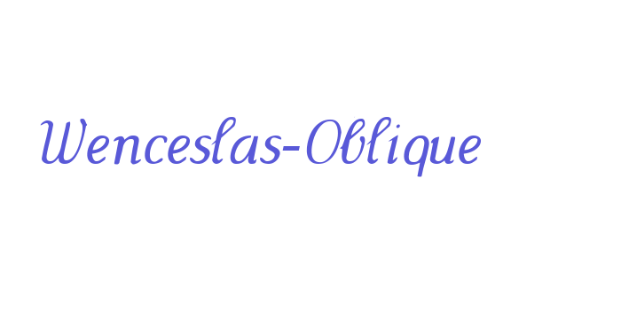 Download Wenceslas-Oblique Font