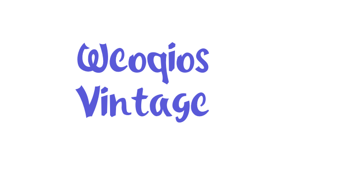 Weoqios Vintage Font