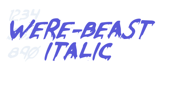 Were-Beast Italic font free