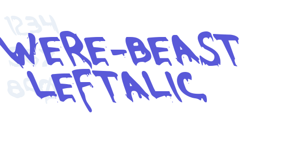 Were-Beast Leftalic font free