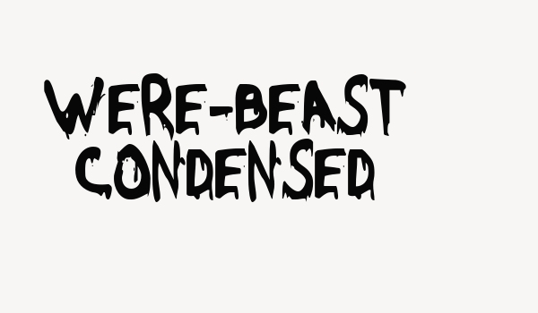 Were-Beast Condensed Font