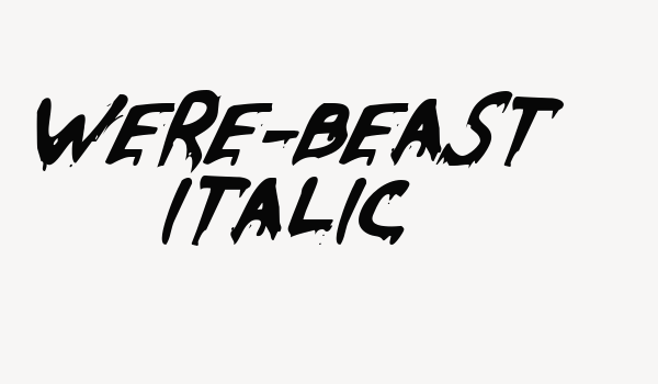 Were-Beast Italic Font