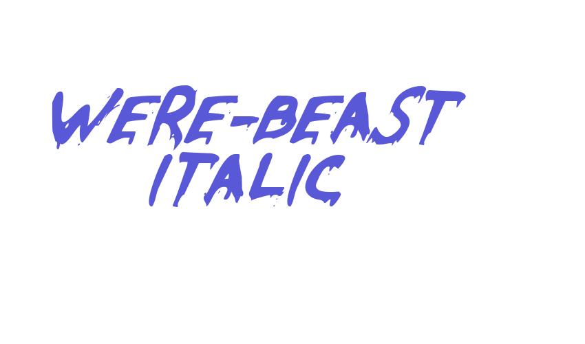 Were-Beast Italic Font Download