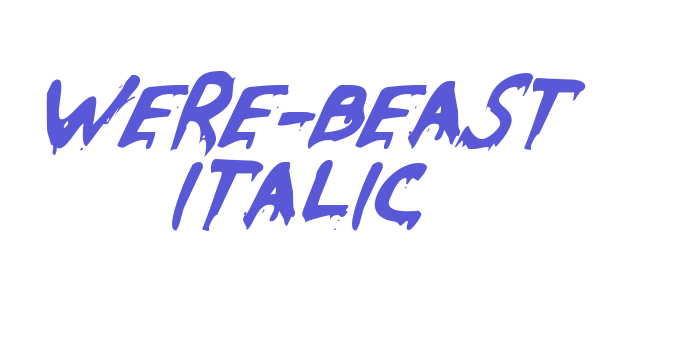 Were-Beast Italic Font Download