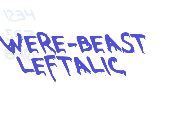 Were-Beast Leftalic Font Download