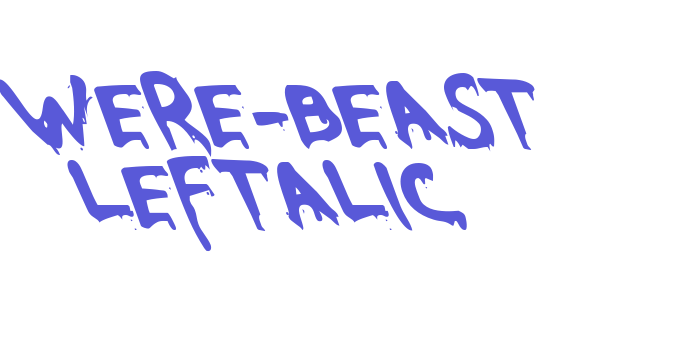 Were-Beast Leftalic Font Download