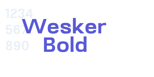 Wesker Bold font free