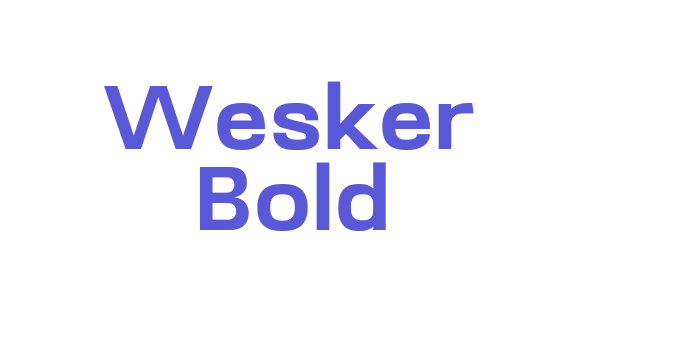 Wesker Bold Font Download