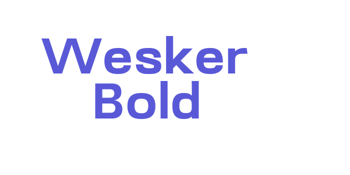 Wesker Bold Font