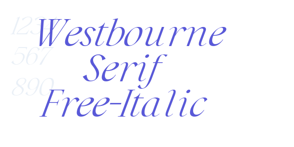 Westbourne Serif Free-Italic font free