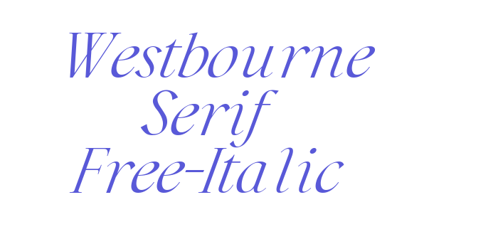 Westbourne Serif Free-Italic Font Download