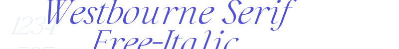 Westbourne Serif Free-Italic-font