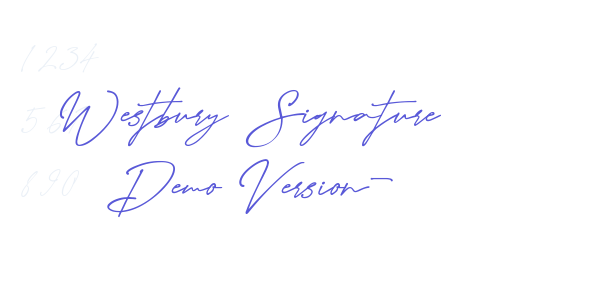 Westbury Signature Demo Version- font free