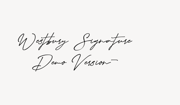 Westbury Signature Demo Version- Font