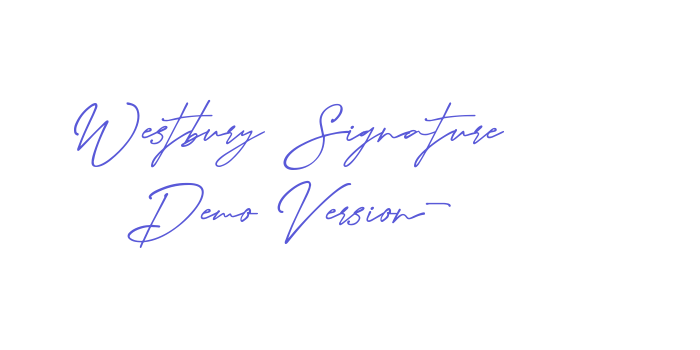 Westbury Signature Demo Version- Font Download