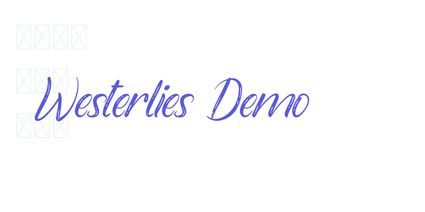 Westerlies Demo font