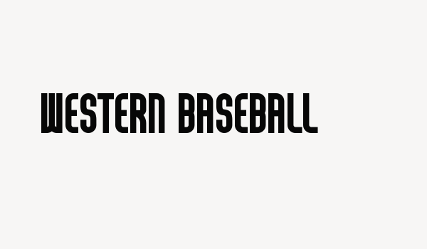 Western Baseball Font