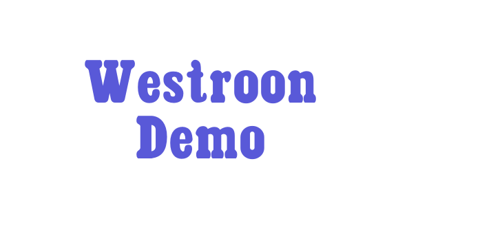 Westroon Demo Font Download