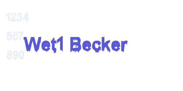 Wet1 Becker font free