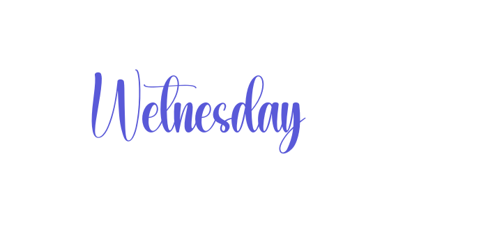 Wetnesday Font Download