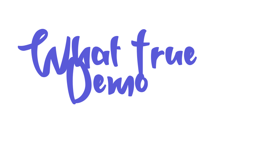 What True Demo Font