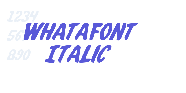 Whatafont Italic font free