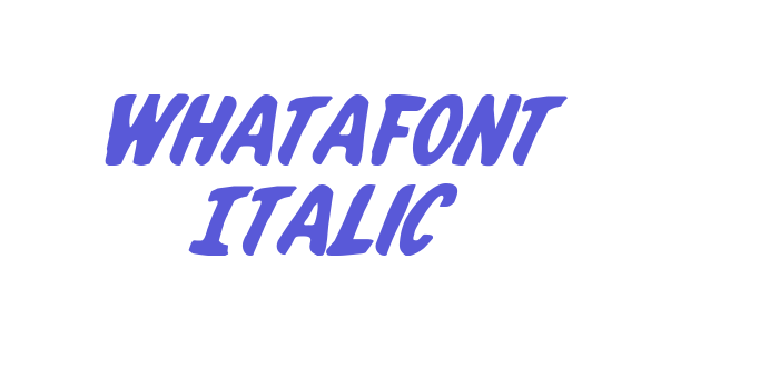 Whatafont Italic Font Download