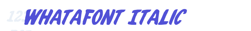 Whatafont Italic-font