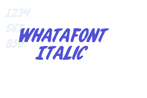 Whatafont Italic
