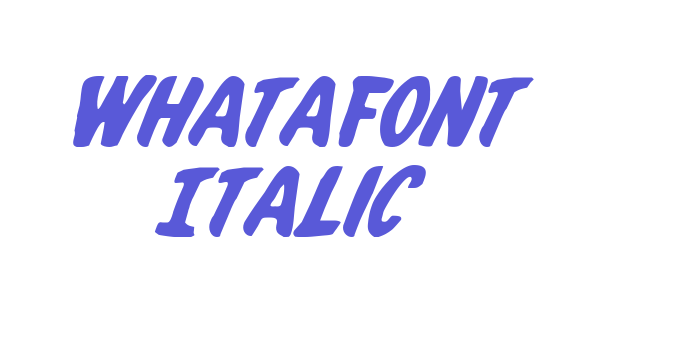 Whatafont Italic Font