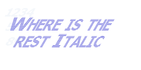 Where is the rest Italic font