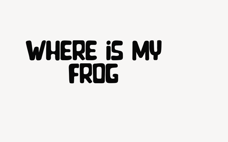 Where is my Frog Font