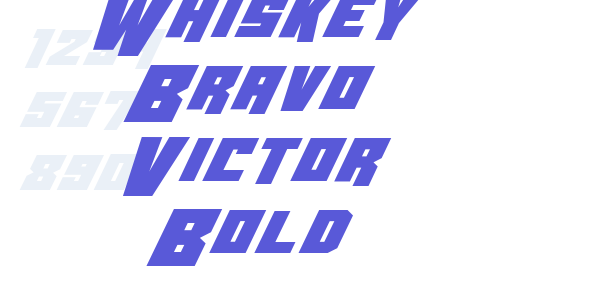 Whiskey Bravo Victor Bold font free