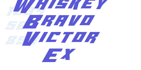 Whiskey Bravo Victor Ex font free